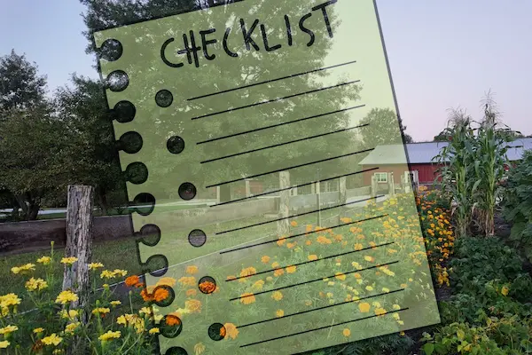 seasonal gardening tasks checklist